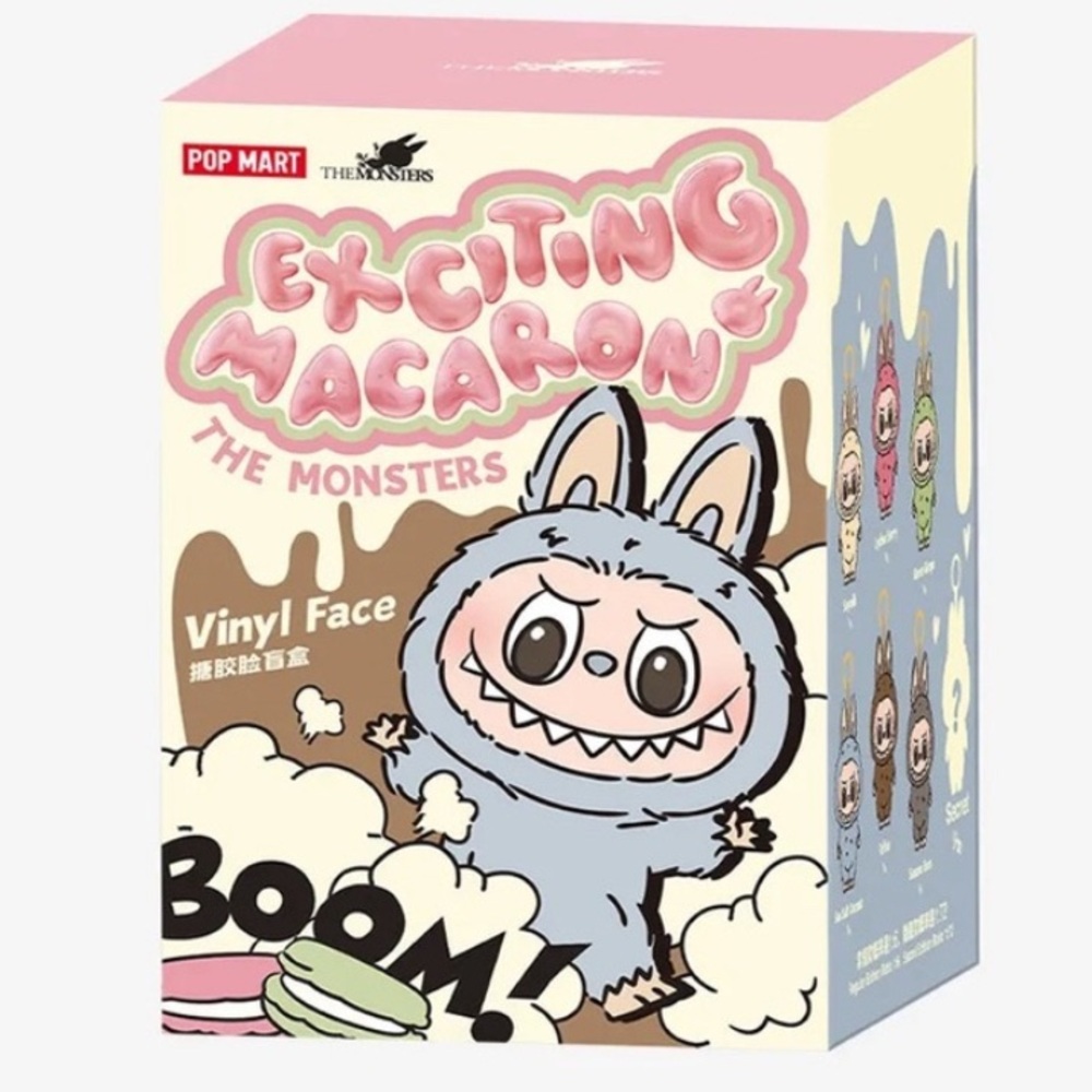 6 AUTHENTIC SEALED Boxes NEW Pop Mart Exciting Macaron Vinyl Face Accessory